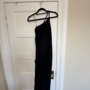 Abercrombie & Fitch Black One-Shoulder Maxi Dress